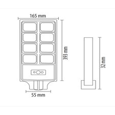 Вуличний консольний LED світильник на сонячній батареї з датчиком руху COMPACT PRO-40 