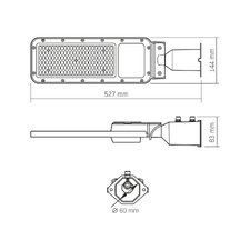 LED фонарь уличный VIDEX IP65 SLE17 100W 11000Lm 5000K 220V