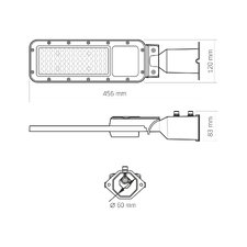 LED фонарь уличный VIDEX IP65 SLE17 50W 5500Lm 5000K 220V