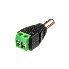 Коннектор для світлодіодної стрічки 12V mini jack 5,5 mm тато — купити в інтернет-магазині «Світлонія»