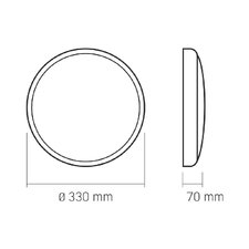 LED Светильник аварийный накладной с датчиком движения VIDEX 30W 2700-6500K 220V