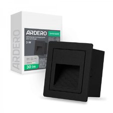 Архитектурный светодиодный встраиваемый светильник Ardero DH1010ARD LEVEL 3Вт 3000K черный