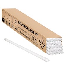 Набір лампа EVROLIGHT L-600 6400K 9Вт трубчаста LED 25 шт