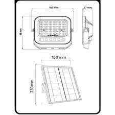 Светодиодный прожектор на солнечной батарее TIGER PRO-50 3CCT