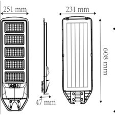 Светильник уличный консольный на солнечной батарее LED GRAND PRO-300