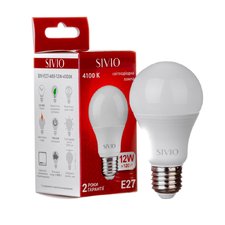 LED лампа Е27 А60 12W 4100К SIVIO — купити в інтернет-магазині «Світлонія»