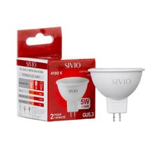 LED лампа GU5.3 5W MR16 4100К SIVIO — купити в інтернет-магазині «Світлонія»