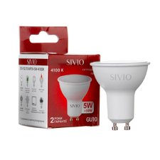 LED лампа GU10 5W MR16 нейтральна біла 4100К SIVIO — купити в інтернет-магазині «Світлонія»