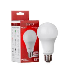 Светодиодная лампа SIV-E27-A80-20W-4100K SIVIO — купить в интернет-магазине «Світлонія»