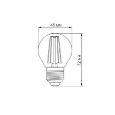 LED лампа TITANUM Filament G45 4W E27 2200K бронза