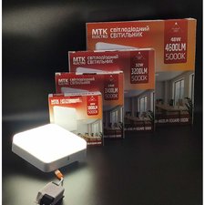 Світлодіодний світильник MTK Lumia 18 Вт накладний квадратний 5000 К 