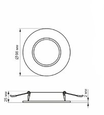 LED светильник Back встроенный круглый VIDEX 4W 5000K