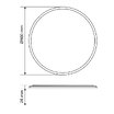 LED светильник с декоративной подсветкой VIDEX DL5R 44W 3000K-4000K-5000K White