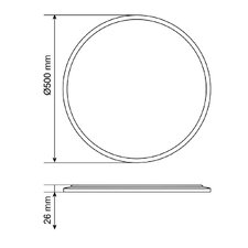 LED світильник з декоративною підсвіткою VIDEX DL5R 44W 3000K-4000K-5000K White