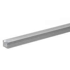 LED профиль накладной глубокий анодированный ЛПВ-12 (16х12мм) 2м с рассеивателем в комплекте