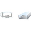 LED профиль накладной ЛП-10 (23х10мм) 2м с полуматовым рассеивателем в комплекте
