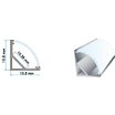 LED профіль кутовий ЛПК анодований (16х16мм) 2м з розсіювачем у комплекті