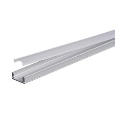 LED профіль накладний ЛП-7 (17х7мм) 2м з напівматовим розсіювачем у комплекті 