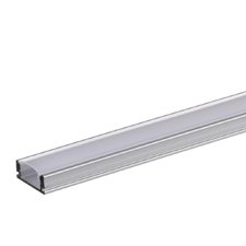 LED профіль накладний ЛП-7 (17х7мм) 2м з напівматовим розсіювачем у комплекті 