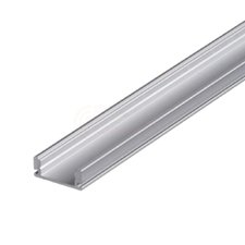 LED профіль накладний ЛП-7 (17х7мм) 2м з напівматовим розсіювачем у комплекті 