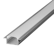 LED профиль врезной ЛПВ-7 анодированный (15х7мм) 2м с рассеивателем в комплекте