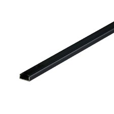 LED профіль накладний ЛП не анодований (15х6мм) 2м з чорним розсіювачем у комплекті