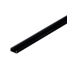 LED профіль накладний ЛП не анодований (15х6мм) 2м з чорним розсіювачем у комплекті