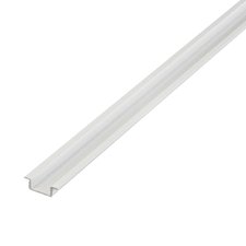 LED профиль белый врезной ЛПВ-7 не анодированный (16х7мм) 2м с рассеивателем в комплекте
