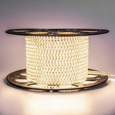 Світлодіодна стрічка біла тепла 220V герметична AVT smd2835 120LED/м 6Вт/м IP65