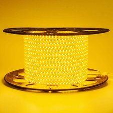 Світлодіодна стрічка 220V герметична жовта AVT smd2835 120LED/м 4Вт/м IP65