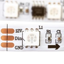 Светодиодная лента адресная AVT 12V smd5050 TM1903 60LED/м IP20