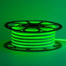 Неонова стрічка світлодіодна зелена AVT-1 220V smd2835 120LED/м 7Вт/м IP65