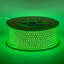 Светодиодная лента зеленая 220V герметичная AVT smd2835 120LED/м 9Вт/м IP65 11х5.5mm
