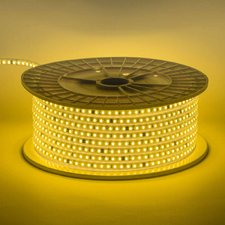 Светодиодная лента желтая 220V герметичная AVT smd2835 120LED/м 9Вт/м IP65 11х5.5mm