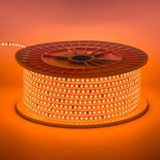 Светодиодная лента оранжевая 220V герметичная AVT smd2835 120LED/м 9Вт/м IP65 11х5.5mm