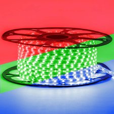 Светодиодная лента AVT 60LED/м RGB 220V герметичная smd5050 8Вт/м IP65 15х7mm