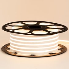 Неоновая лента светодиодная белая теплая 24V силикон 6х12 AVT - smd2835 120LED/м 9Вт/м IP65