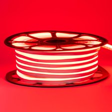 Неоновая лента светодиодная красная 24V силикон 6х12 AVT - smd2835 120LED/м 9Вт/м IP65