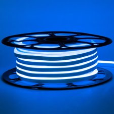 Неоновая лента светодиодная синяя 24V силикон 6х12 AVT - smd2835 120LED/м 9Вт/м IP65