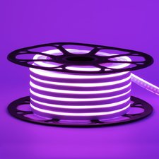 Неоновая лента светодиодная фиолетовая 24V силикон 6х12 AVT - smd2835 120LED/м 9Вт/м IP65