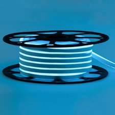 Неоновая лента светодиодная голубая 24V силикон 6х12 AVT - smd2835 120LED/м 9Вт/м IP65