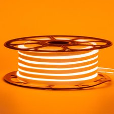 Неоновая лента светодиодная оранжевая 24V силикон 6х12 AVT - smd2835 120LED/м 9Вт/м IP65