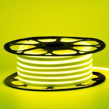 Неоновая лента светодиодная лимонно-желтая 24V силикон 6х12 AVT - smd2835 120LED/м 9Вт/м IP65