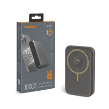 Повербанк з бездротовою зарядкою 10000mAh VIDEX VPB-W102 PD20W Grey — купити в інтернет-магазині «Світлонія»