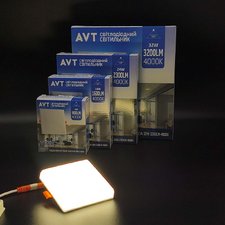 Светодиодный светильник AVT Venecia 18 Вт врезной квадратный 4000К IP20
