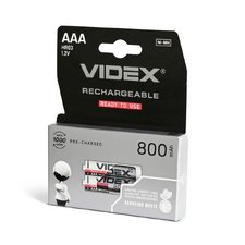 Аккумуляторы Videx HR03/AAA 800mAh double blister/2шт — купить в интернет-магазине «Світлонія»