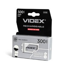 Акумулятори Videx 6HR61 300mAh blister/1шт — купити в інтернет-магазині «Світлонія»