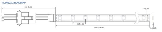 LED стрічка RISHANG 60-5050-24V-IP33 12.9W RGB 5м (RD0060AP)