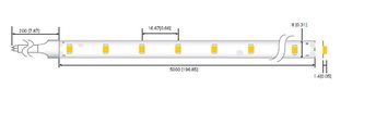LED стрічка RISHANG 60-2835-12V-IP20 6W Red 5м (RD0860TA-B)