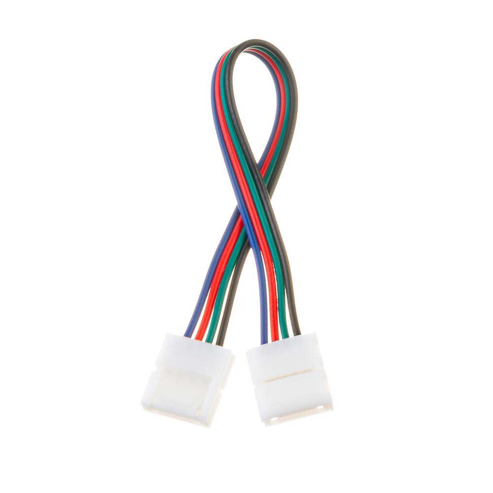 Коннектор для світлодіодної стрічки RGB 12V 10mm провід/2 затискача